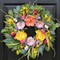 24-Inch Handcrafted Peony & Tulip Wreath with Eucalyptus Leaves – Lifelike Spring & Summer Front Door Wreath for Porch, Mantel, Wall, Farmhouse, Patio & Home Décor